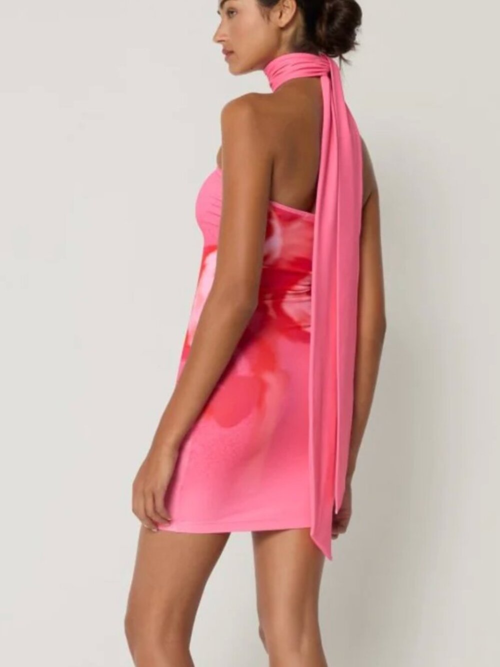 KHY x loannes Smooth Stretch Strapless Mini Dress | Pink Peony - S